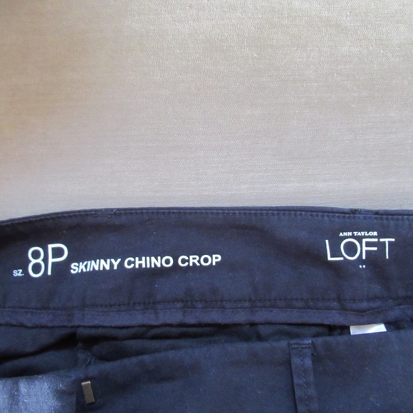 ANN TAYLOR/LOFT SKINNY CHINO CROP PANT - PETITE - Picture 2 of 3